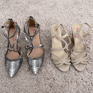 💖 3/$15 2 Pairs Just Fab Shoes Size 7